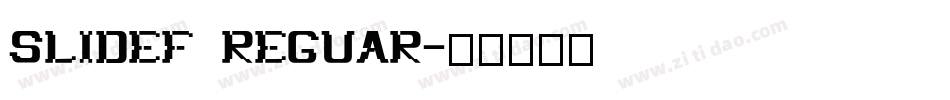 slidef reguar字体转换